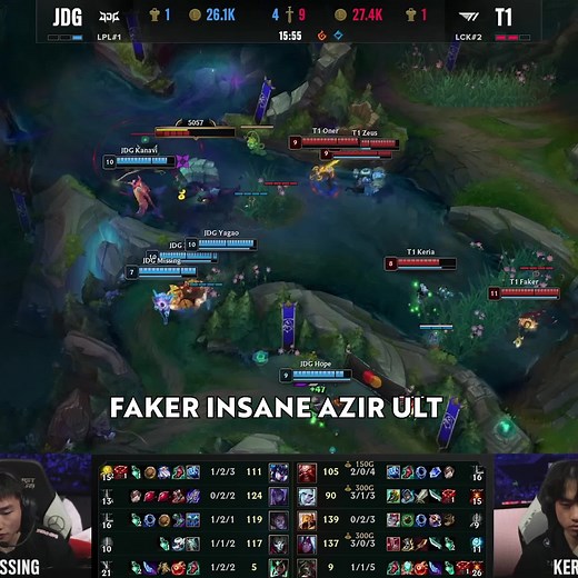 Faker Insane Azir Sweep - League of Legends Worlds 2022