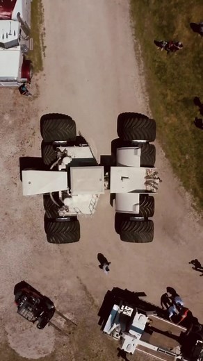 Aerial View of Big Bud 747 with New LSW Wheels