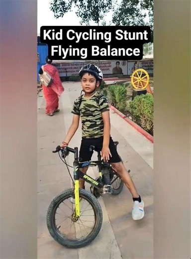 Amazing Cycling Stunt by Kid | Flying Balance Hand Free Ride Motivation #cyclestunt #stunt #shorts