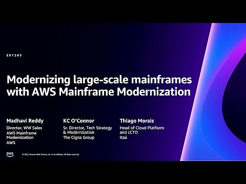 AWS re:Invent 2023 - Modernizing large-scale mainframes with AWS Mainframe Modernization (ENT203)