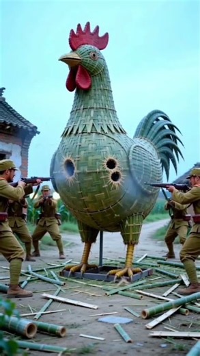 The Girl Hid Inside a Giant Mechanical Chicken!