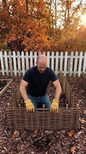 Bare Branches Became a WOVEN Raised Bed Full of Leafy Greens 🥬