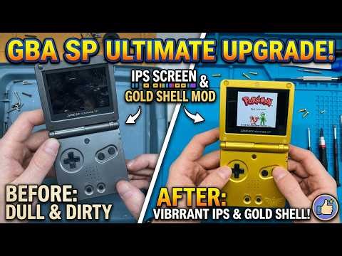 Gameboy Advance SP re-shell and IPS screen upgrade! #nintendo #gameboy