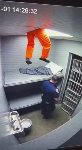 Inmate Hangs Above Unseen During Guard Search
