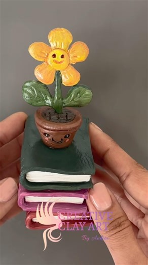 This Tiny Clay Book Stack Just Made My Day 🌼📚