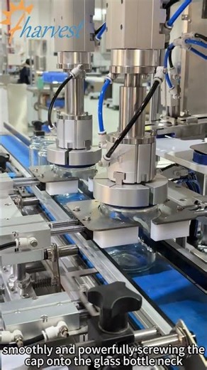 Peanut butter and sesame paste glass bottle double-head capping machine,fully auto screw capping