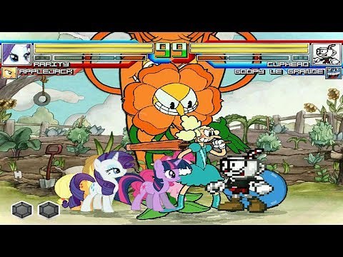 My Little Pony vs Cuphead (AK1 BLUE VS RED) 4v4 MUGEN Battle #10 Series!!!