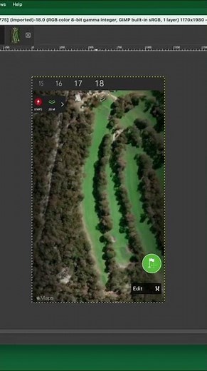 CREATE GOLF HOLE MAPS IN GIMP IN LESS THAN 60 SECS #shorts #golf #gimp