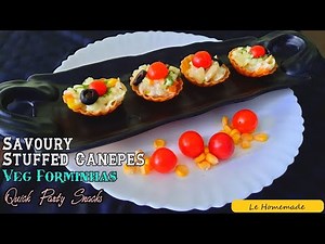 Savoury stuffed Canapes(Forminhas) | Quick Party Snack | Veg Forminhas