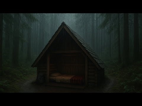 🏕️ Heavy Rain in the Middle of the Forest | 4K Nature Sounds for Sleeping