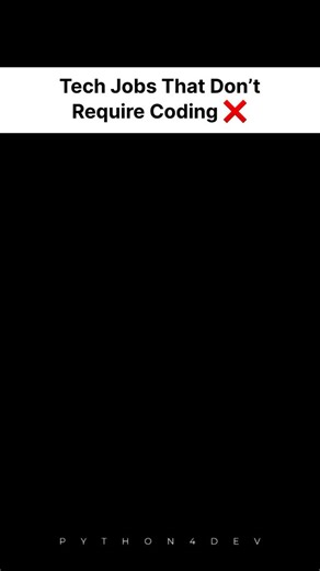 AIX | Python & AI Educator on Instagram: "Tech careers are not limited to coding roles. The industry includes many positions focused on design, analysis, communication, operations, and strategy. Jobs like data analyst, UX designer, project manager, business analyst, QA tester, technical writer, IT support, and digital marketer work closely with technology but do not require programming as a core skill. What matters more in these roles are problem-solving ability, domain knowledge, communication 