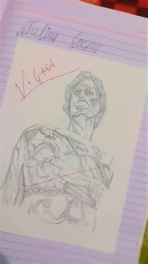 Julius Caesar drawing ☄️👑 #shorts #king #måneskin #rock