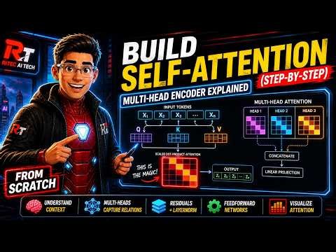 Series Build mini-GPT - Episode 2 Mini-self-attention, Building a Multi-Head Self-Attention