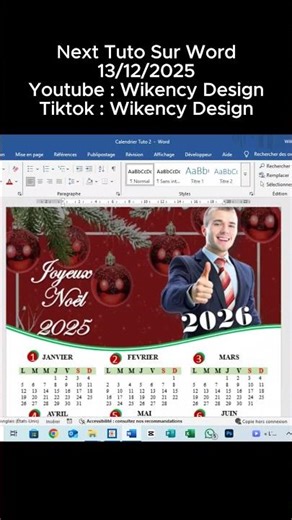 calendrier sur word