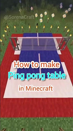 How to make Ping pong table in Minecraft #SorenaCraft#shorts#minecraft