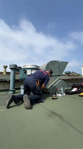 Installing a Driploc hinge kit and fan access port on a new customer’s exhaust fan