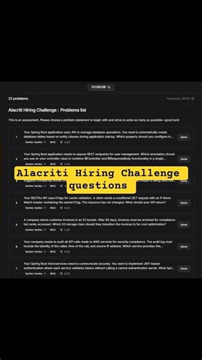 Alacriti Hiring Challenge|| Alacriti Hiring Challenge Question || Alacriti Hiring Challenge Test