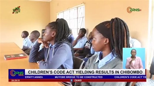 CHILDREN’S CODE ACT YIELDING RESULTS IN CHIBOMBO Chibombo District Child Protection Committee has expressed happiness with the implementation of the Children’s Code Act of 2022 that has increased child participation enabling pupils to openly share challenges affecting their welfare. Committee Secretary Kenneth Zimba says learners in the district are now actively engaged through structured platforms, to allow their concerns to be documented and referred to relevant authorities for appropriate act