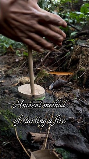Hand drill fire method #primitivefirelighting #bushcraft