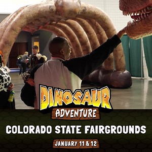 Dinosaur Adventure is stomping to the Colorado State Fairgrounds in Pueblo, CO from January 11 - 12! 🦕 Step back 65 million years and get up close with your favorite dinosaurs! 🦕 Dig for ancient fossils, race on Jurassic scooters, mine for gemstones, bounce in the inflatable Jurassic Playground, meet baby dinosaurs, and so much more. This is one adventure you won’t want to miss! 🦖 Bring your family and experience: 🔸 LIFE-SIZE DINOSAURS that come to life with movement and roars! 🔸 FOSSIL DIG