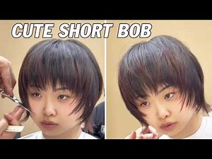 Chic Short Layered Bob Cut | Soft Textured Layers Haircut Tutorial (Step-by-Step) | Easy DIY Trend