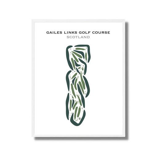 Gailes Links Scotland Golf Course Map Art Print, Golfer Gift - Etsy