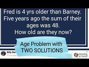 AGE PROBLEM with two ways of solving this [CSE MATH LET]