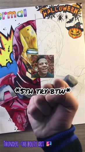 DRAWING IRON MAN IN TWO DIFFERENT STYLES!!| both parts combined