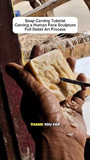 Soap Carving Tutorial – Carving a Human Face Sculpture | Full Detail Art Process