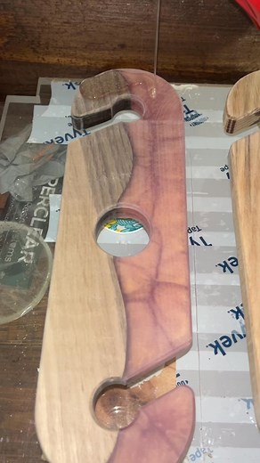 Making wine caddies with Crafted Elements molds is the easiest! Superclear Epoxy and Eye Candy Pigments make the epoxy work very easy! #woodworking #epoxy #epoxyresin #resinartist #shoplocal #smallbusiness #jacksonms #walnut #maple #hickory #superclearepoxy #eyecandypigments #wine #winecaddy #champagne | Mendoza Wood Works