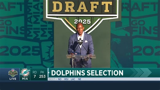 Dolphins select Zeek Biggers with No. 253 pick in 2025 draft