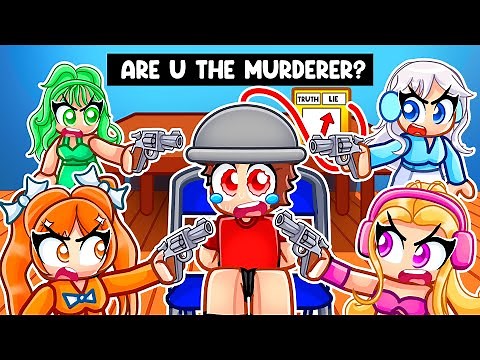 Using A Lie Detector In Roblox MM2 With MY CRAZY FAN GIRLS…