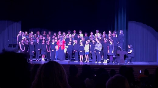 The 6th, 7th and 8th grade choir performing “Carol of the Bells” | Montross Middle School