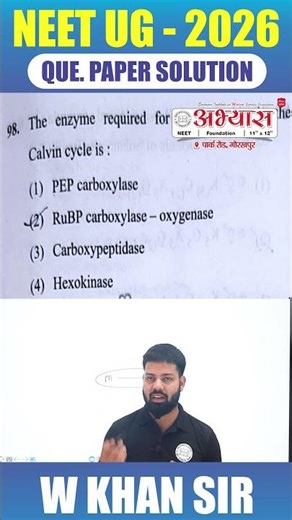 NEET UG 2026 QUESTION PAPER SOLUTION BY W KHAN SIR