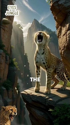 Cheetah’s Wild Scream Echoes in the Mountains 🐆 #shortvideo #cheetah #animals