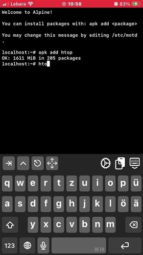 How to see your apple device CPU using ish app #hacker #shorts