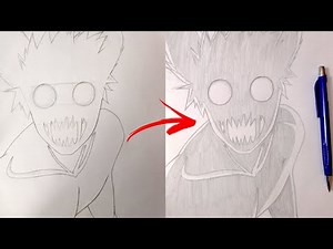 How to draw Naruto nine tails cloak | Naruto Shippuden