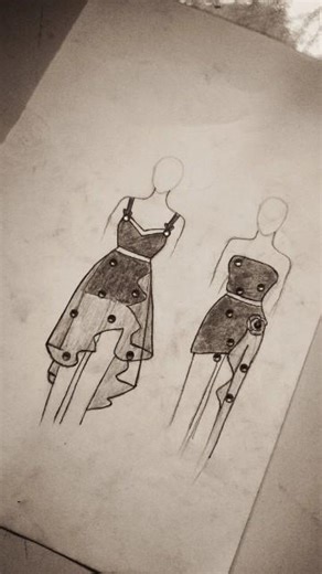 drawing beautiful dresses 🔥✨#drawing