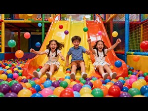 “We Tried the Biggest Slide… and This Happened!”Colorful Ball Pit Playtime – Laughing, Sliding