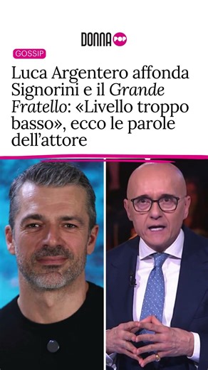 Luca Argentero affonda Signorini e il Grande Fratello: «Livello troppo basso», ecco le sue parole