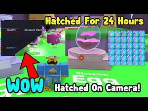 WOW I Hatched 2 Secret Pets On Camera! Hatched Blossom Egg For 24 Hours - Bubble Gum Simulator