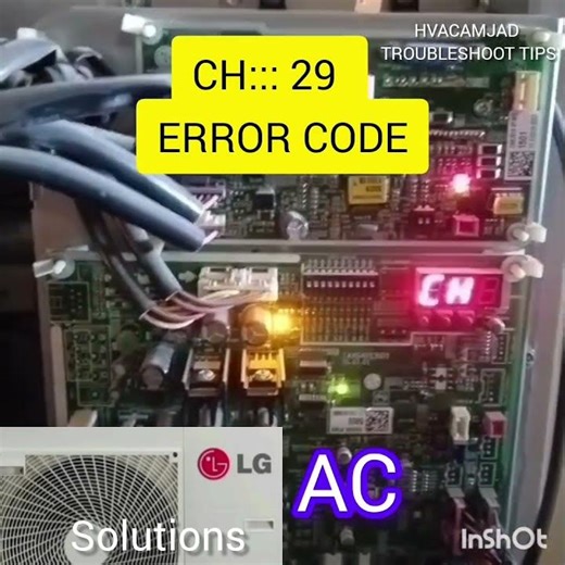 LG AC ch 29 error code / LG Air conditioner CH29 error code #error #electrical #errorcode #shorts