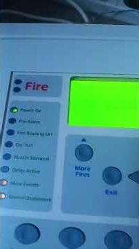 Weekly Apollo XP95 addressable fire alarm system test