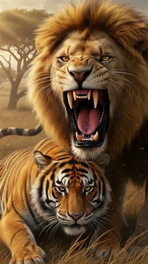 #kids #animalvideo #tigerlion #liontigerfight #fun