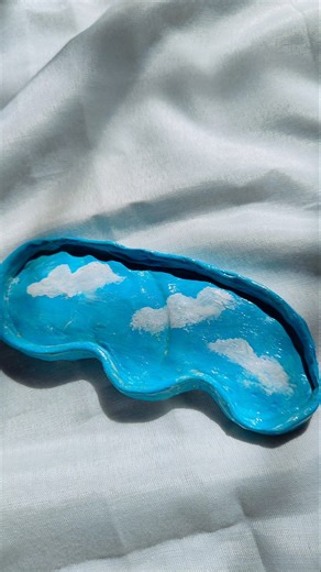 DIY beautiful sky tray using modeling clay #shortsviral
