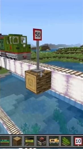 Changing the speed of the train in mincraft #minecrafttrain