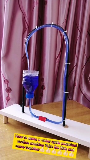 How to make a simple water cycle perpetual motion machine. Take your kids and do it together😱😱😱