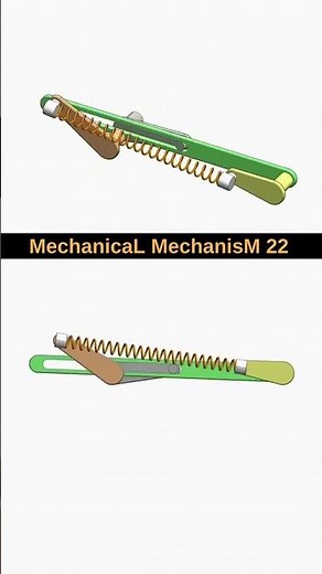Advanced Slider Crank Mechanism with Spring! #mechanical #mechanism #3ddesign #solidworks #cad
