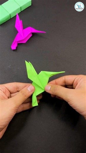 Origami Humming Bird #shorts #short #origami #diy #papercrafts #artandcraft