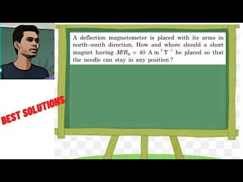 A deflection magnetometer is placed with its arms in north–south direction. How and where should a